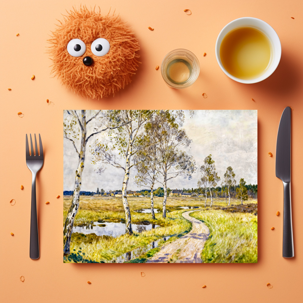 raxxa Premium-Tischset: Impressionist Landscape of Worpswede in the Teufelsmoor Region – Image 2