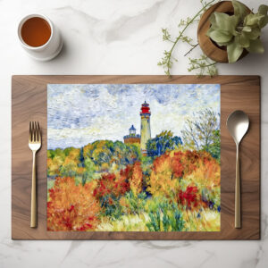 raxxa Premium-Tischset: Impressionist Autumn Scene at Kap Arkona Lighthouse on Ruegen Island