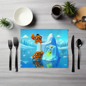 raxxa Premium-Tischset: Spy Crabs Climbing Iceberg For Secret Message