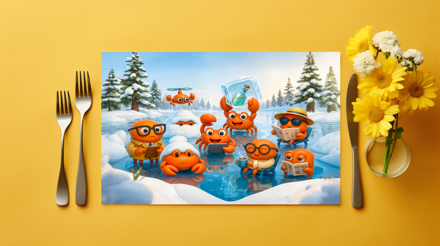 raxxa Premium-Tischset: Spy Crab Winter Team On Arctic Mission – Bild 2