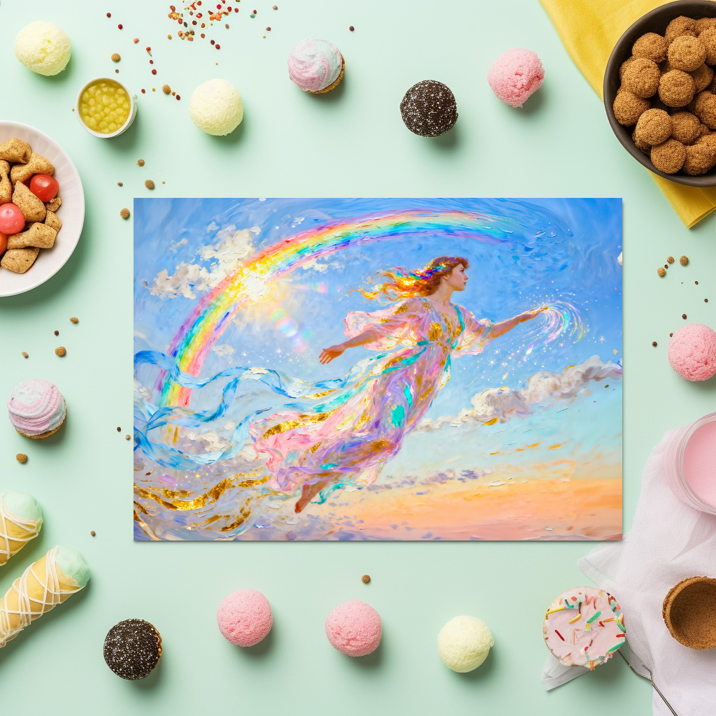 raxxa Premium-Tischset: Iris Goddess of the Rainbow from Greek Mythology – Bild 2