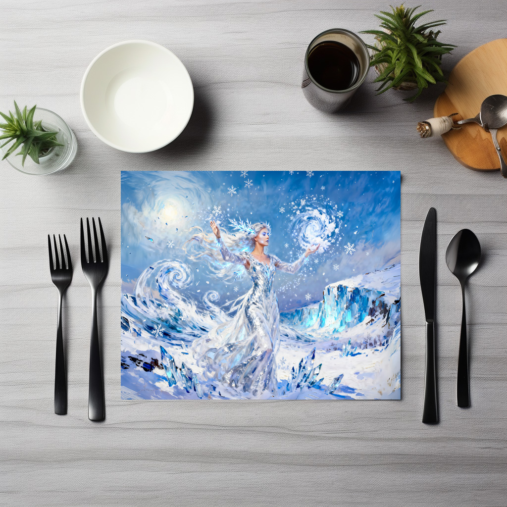 raxxa Premium-Tischset: Chione Goddess of Snow and Ice – Bild 2