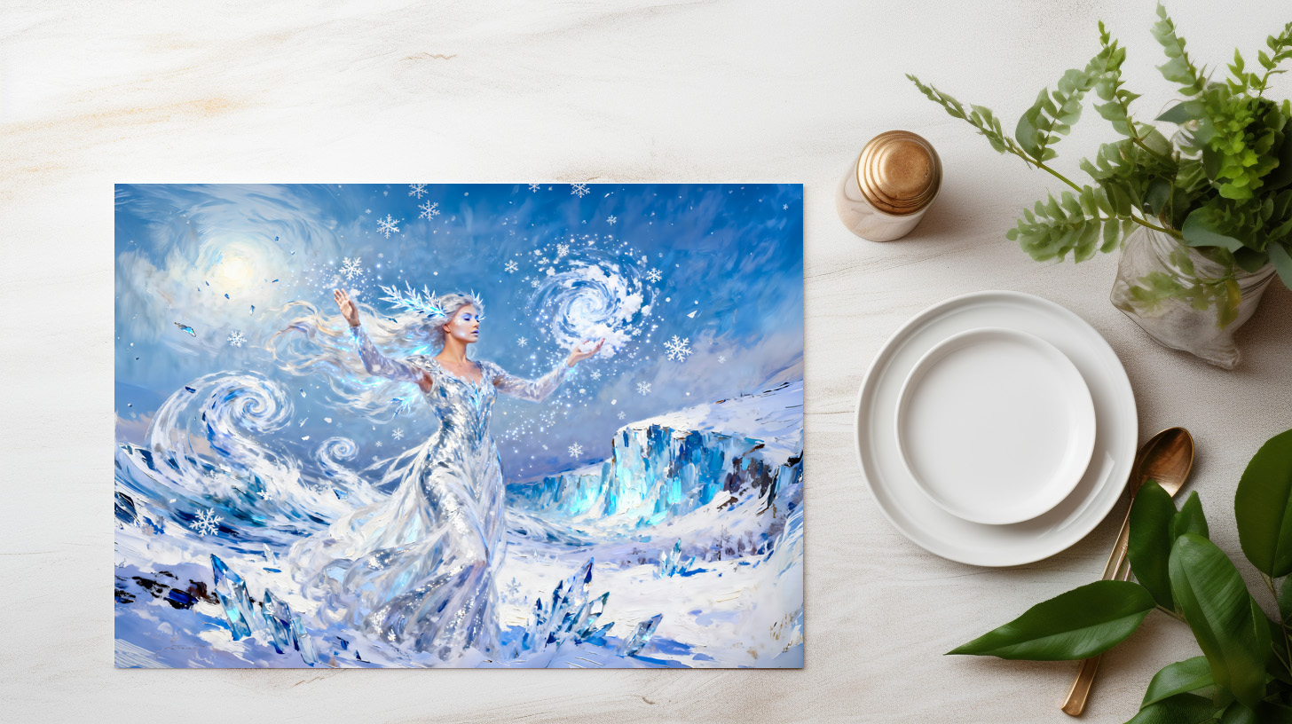 raxxa Premium-Tischset: Chione Goddess of Snow and Ice – Bild 3