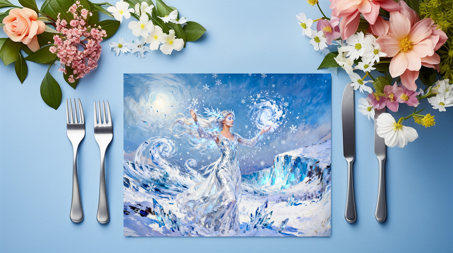 raxxa Premium-Tischset: Chione Goddess of Snow and Ice