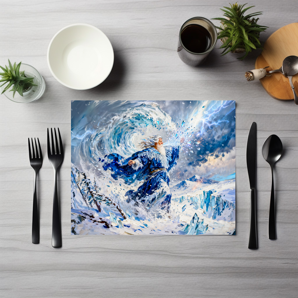 raxxa Premium-Tischset: Boreas God of the North Wind from Greek Mythology