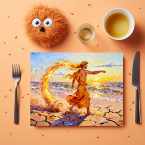 raxxa Premium-Tischset: Notos God of the Southern Wind from Greek Mythology