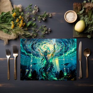 raxxa Premium-Tischset: Okeanos Primordial Titan of the Ocean from Greek Mythology
