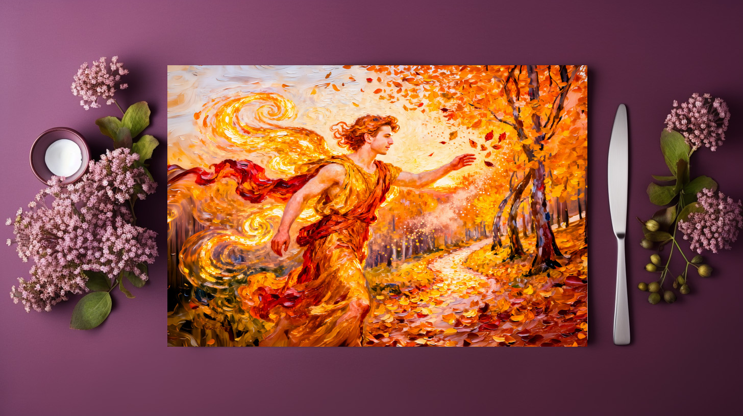 raxxa Premium-Tischset: Zephyros God of the Western Wind from Greek Mythology - immagine 3