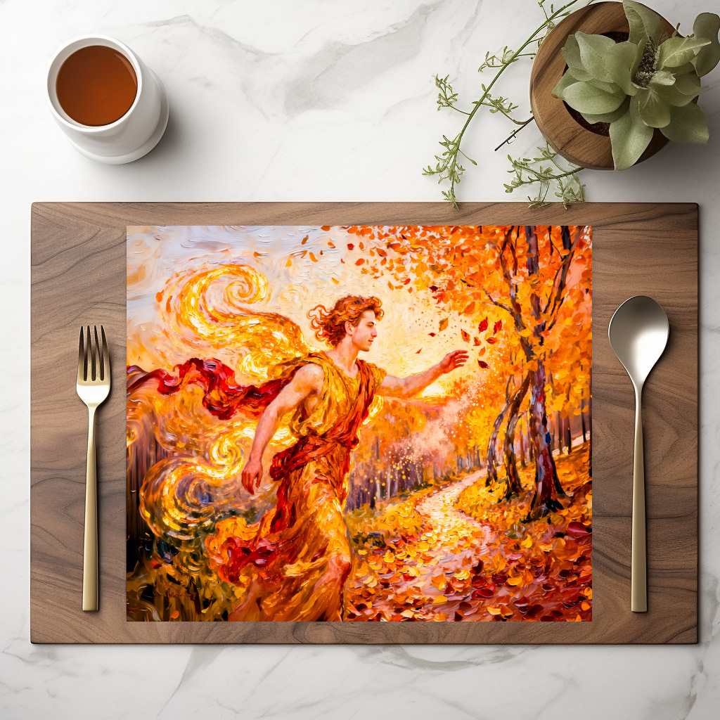 raxxa Premium-Tischset: Zephyros God of the Western Wind from Greek Mythology - immagine 2