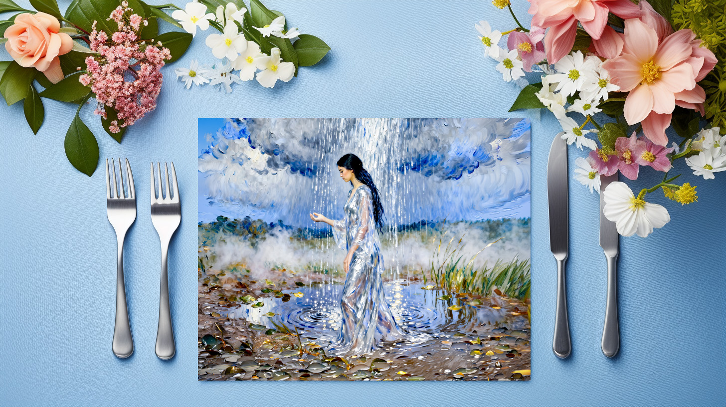 raxxa Premium-Tischset: Nephele Goddess of Clouds and Rain from Greek Mythology
