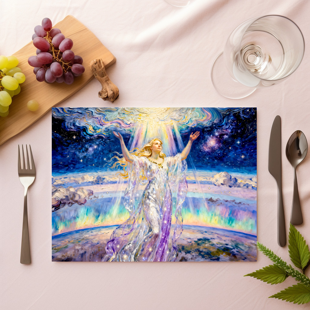 raxxa Premium-Tischset: Eos Goddess of the Dawn and Heavenly Light from Greek Mythology