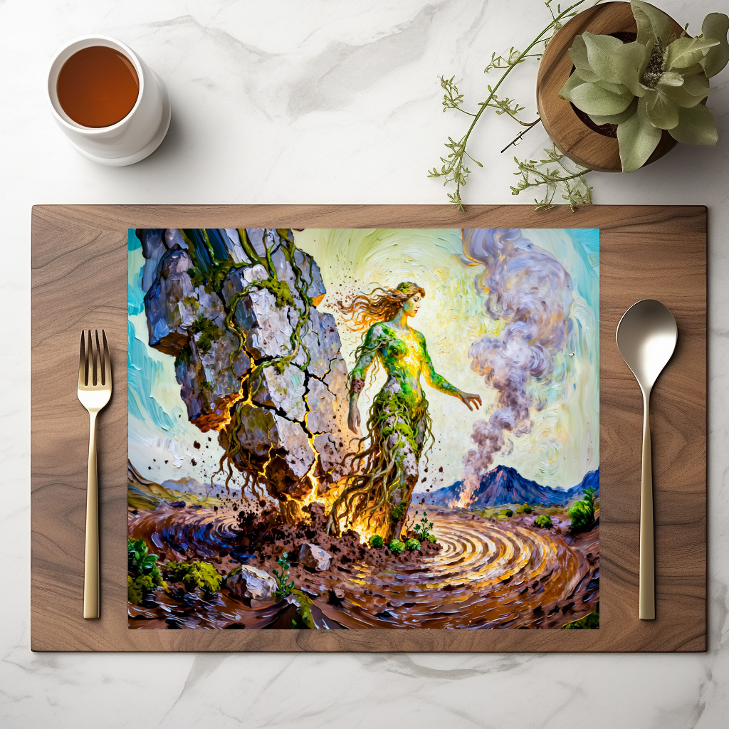 raxxa Premium-Tischset: Gaia Goddess of Earth from Greek Mythology