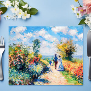 raxxa Premium-Tischset: Impressionist Garden Art Mug Summer Flower Path