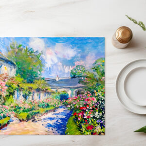 raxxa Premium-Tischset: Impressionist Garden Art Mug Sunlit Garden House