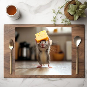raxxa Premium-Tischset: Mein Stück - drollige Maus und Käse