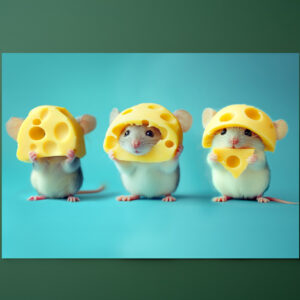 raxxa Premium-Tischset: Käse Trio - Mäuse und Käse