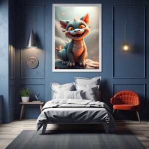 Poster: Smiling Dragon Cat