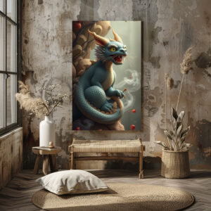 Poster: Smoking Dragon Cat