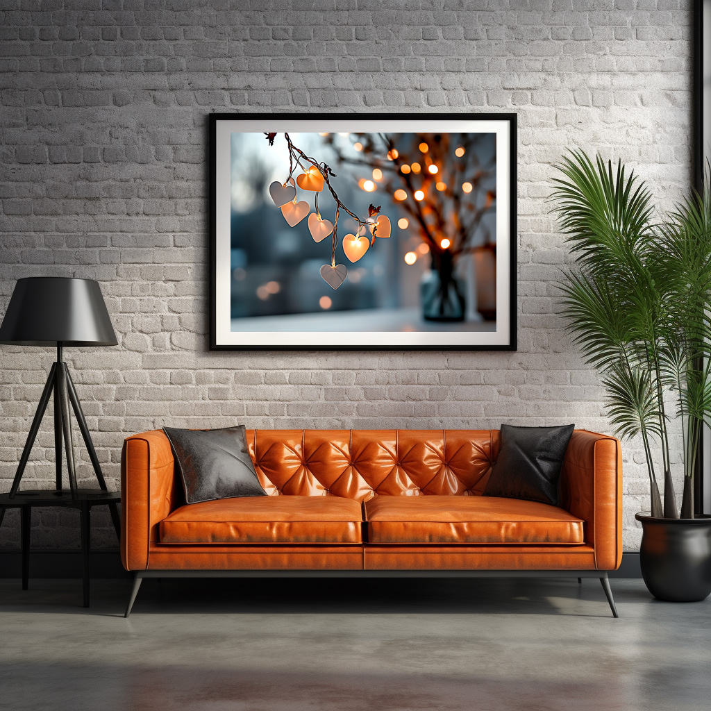 Poster: Lichterketten Herzen