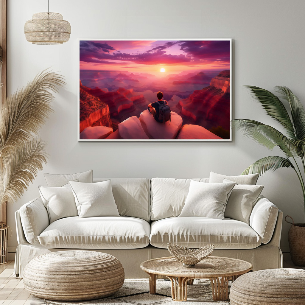 Poster: Magischer Sonnenuntergang über der Schlucht