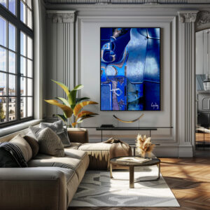 Poster: Metallic blue
