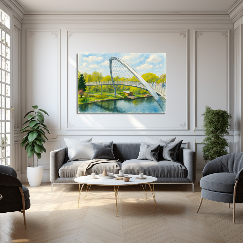 Poster: Weinberg bridge rathenow aquarell havelland - immagine 3