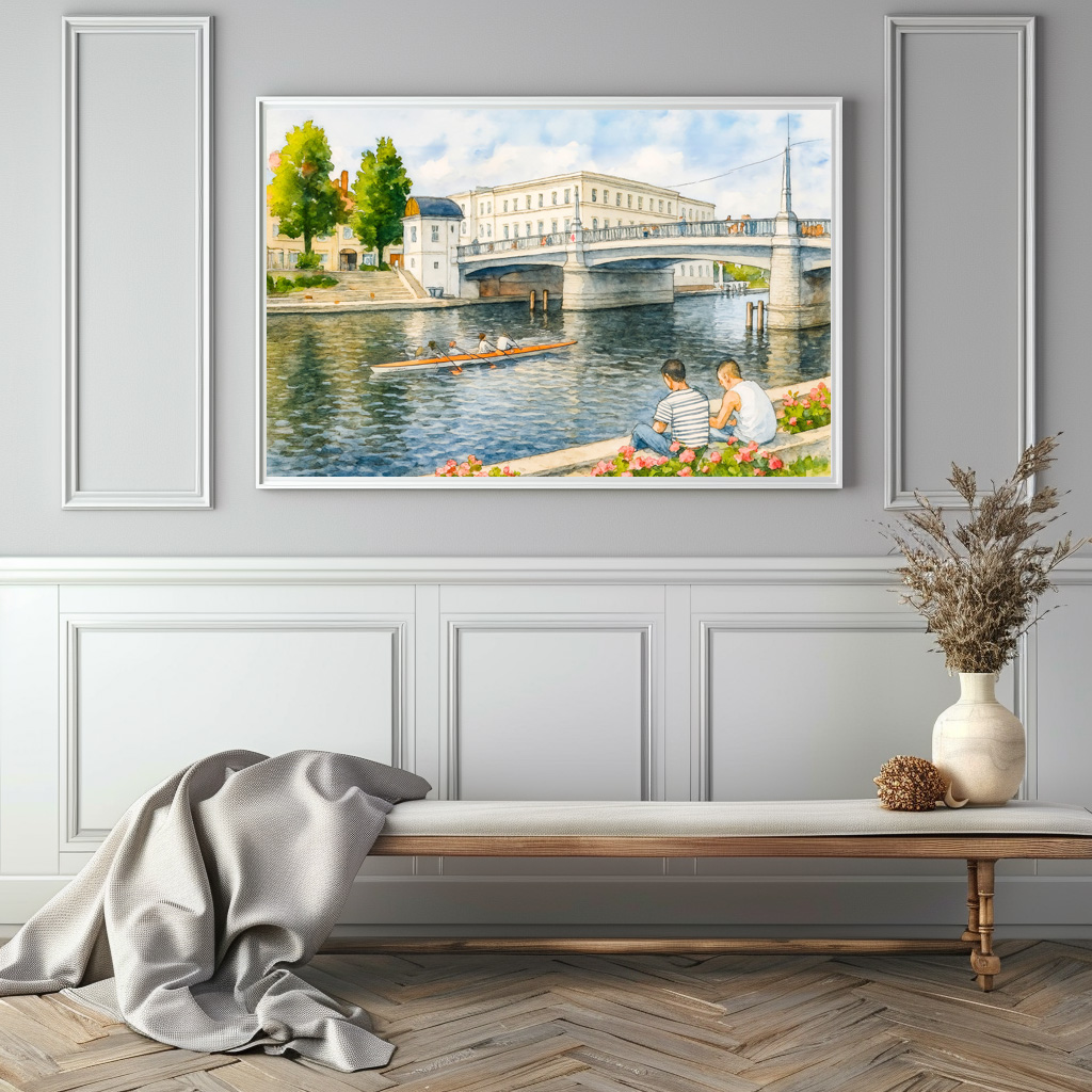 Poster: Jahrtausend bridge aquarell havelland style – Image 2
