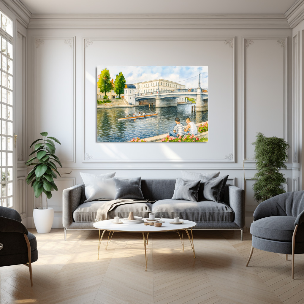 Poster: Jahrtausend bridge aquarell havelland style – Image 3