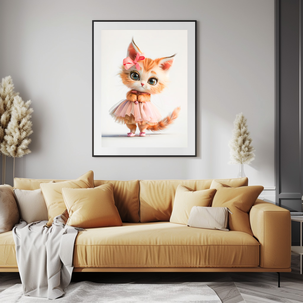 Poster: Cute Kitten in Pink Dress - immagine 3