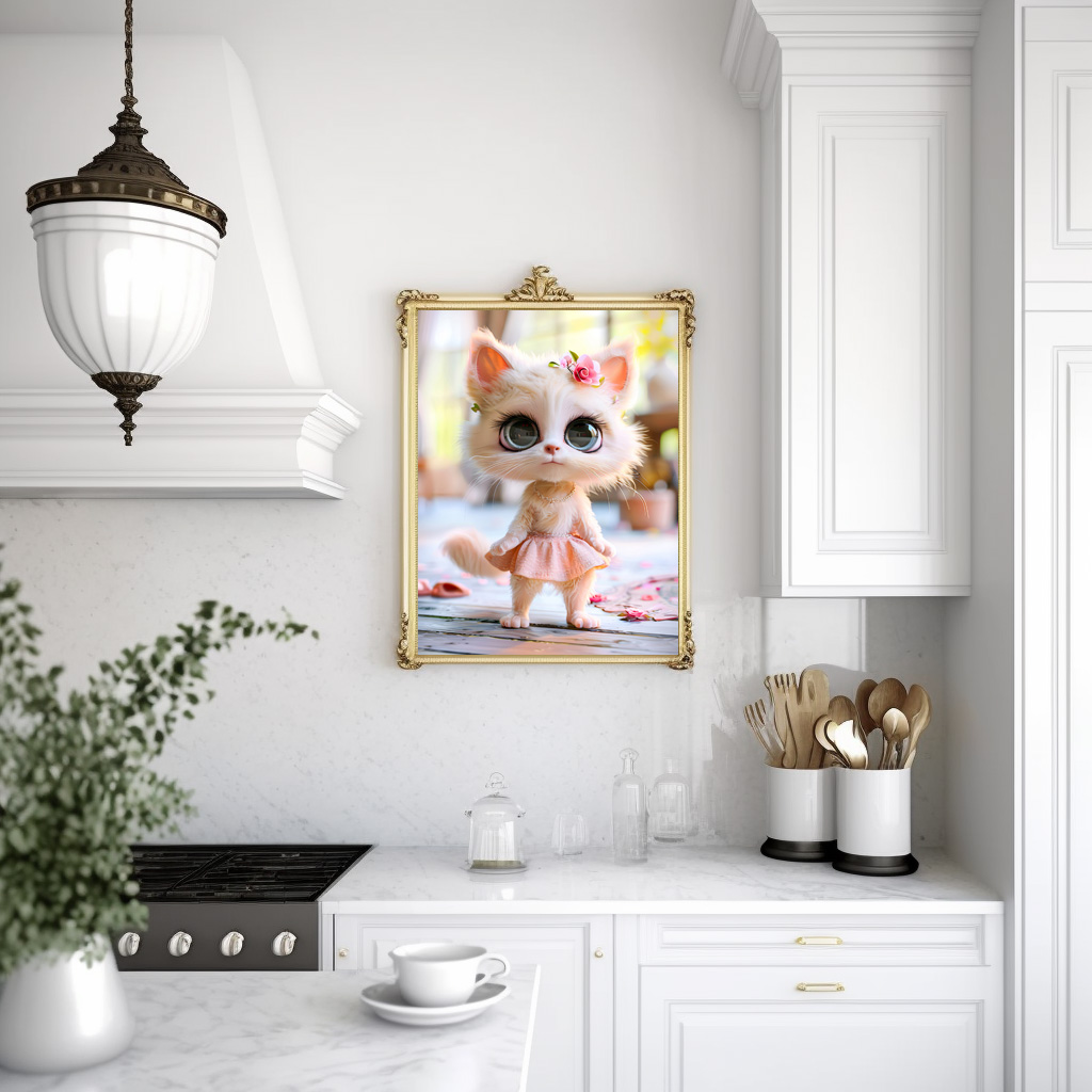 Poster: Cute Kitten in Pink Dress - Imagen 2