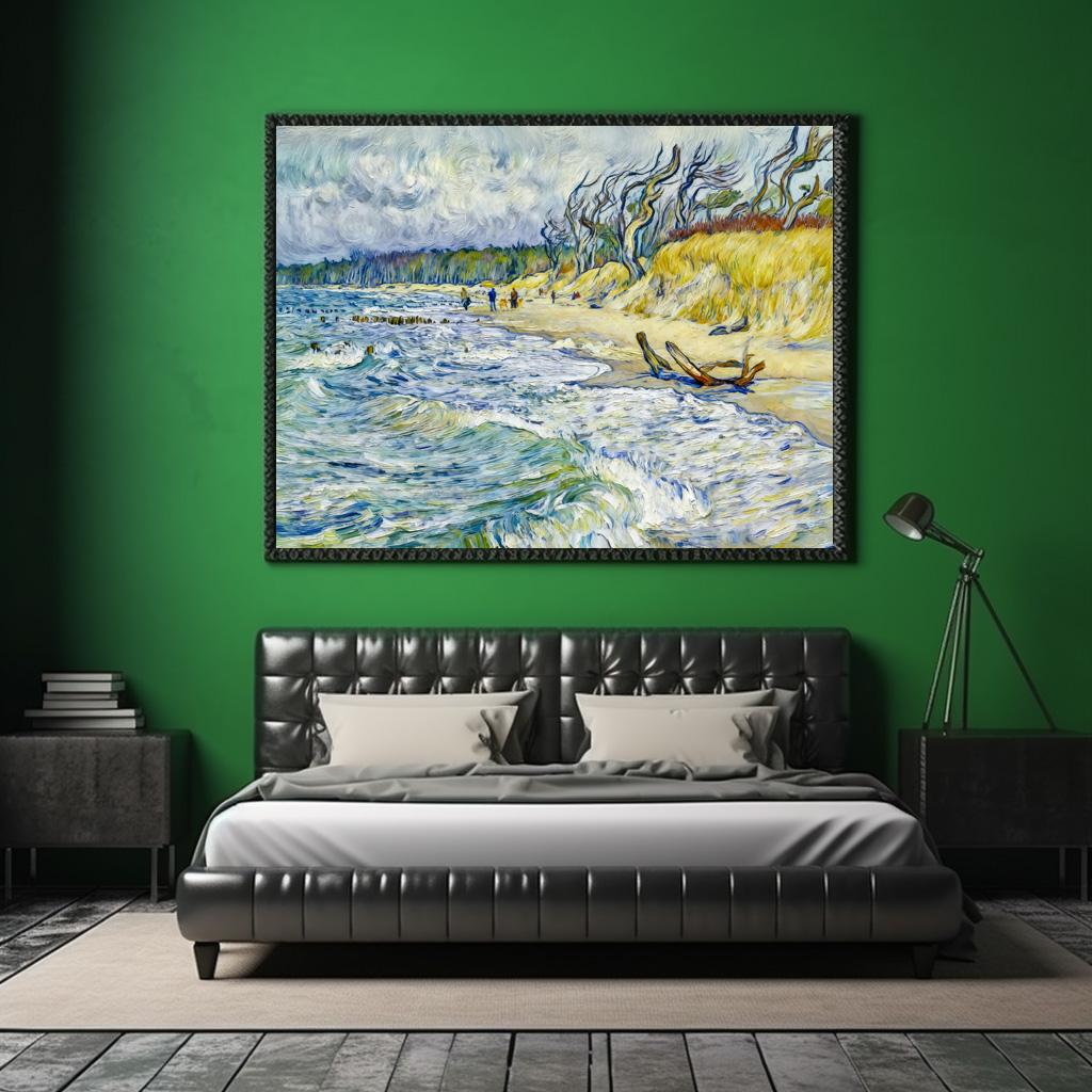 Poster: Impressionist Stormy Baltic Sea at the Weststrand on the Darss Coast – Bild 2