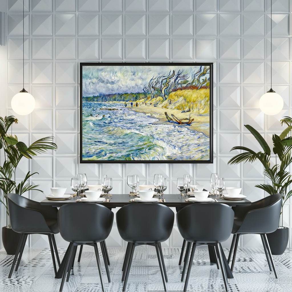 Poster: Impressionist Stormy Baltic Sea at the Weststrand on the Darss Coast – Bild 3