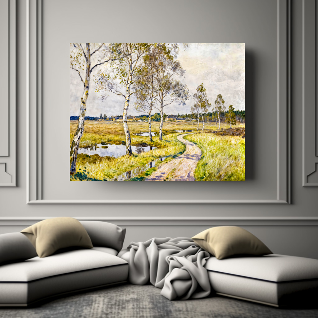 Poster: Impressionist Landscape of Worpswede in the Teufelsmoor Region