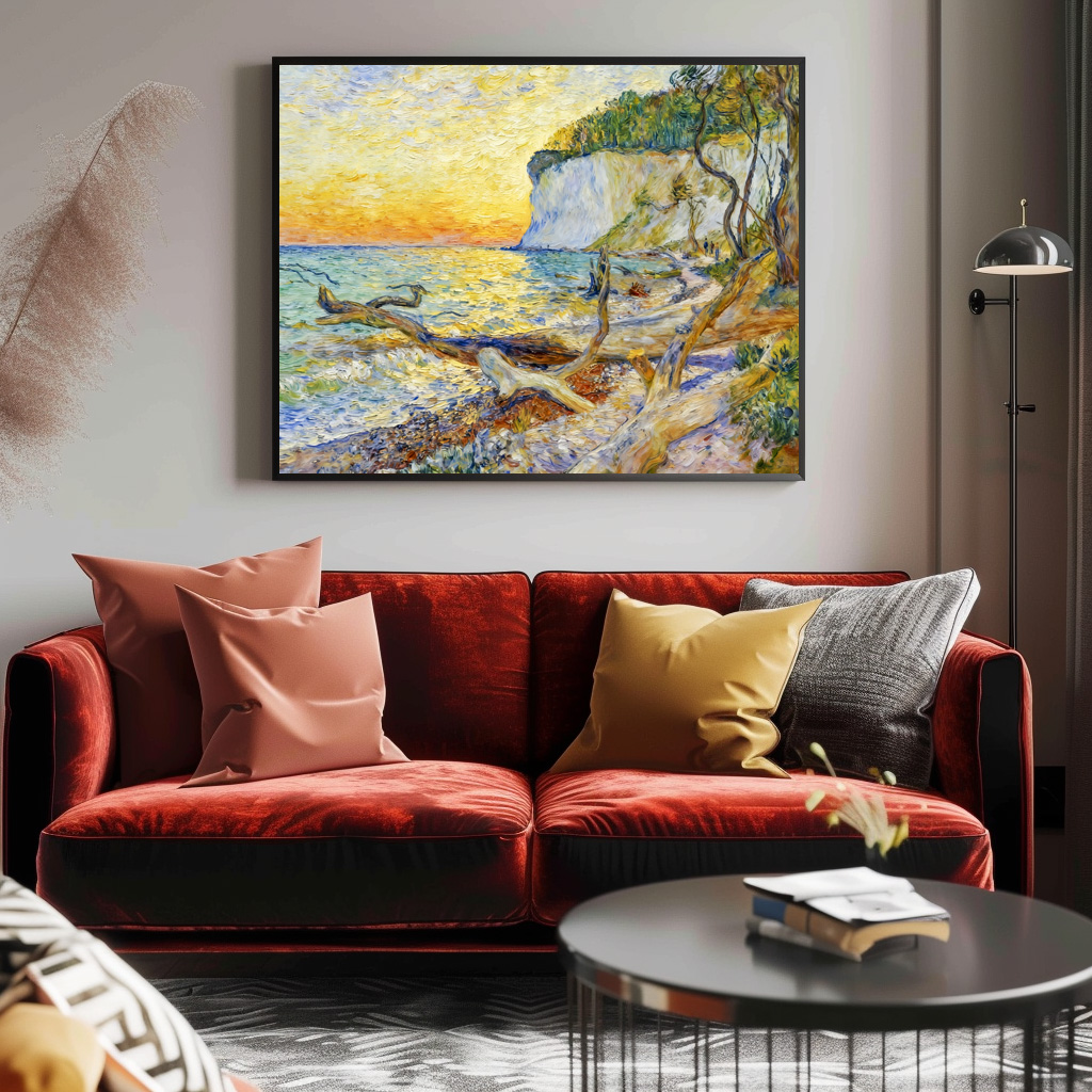 Poster: Impressionist Cliffs on Ruegen Island with Baltic Shoreline - immagine 3