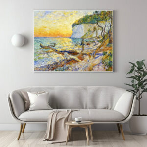 Poster: Impressionist Cliffs on Ruegen Island with Baltic Shoreline