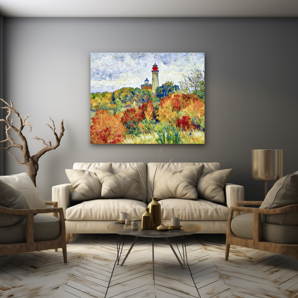 Poster: Impressionist Autumn Scene at Kap Arkona Lighthouse on Ruegen Island – Bild 3
