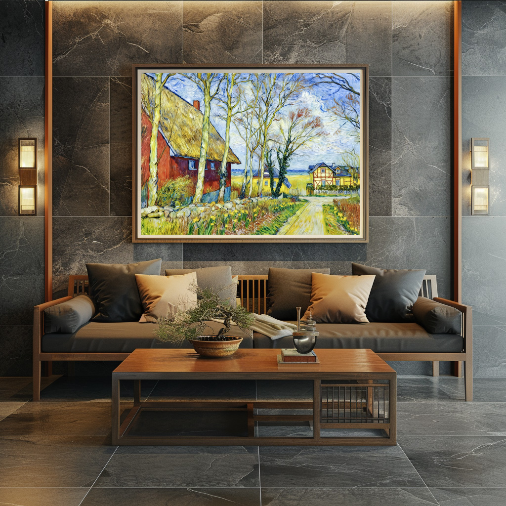 Poster: Impressionist Village Scene in Ahrenshoop on the Darss Coast - Image 2