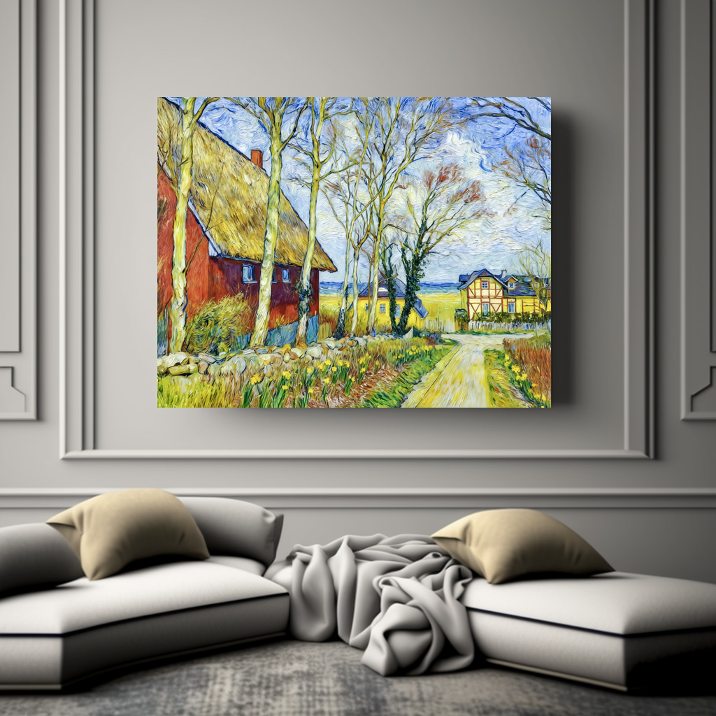 Poster: Impressionist Village Scene in Ahrenshoop on the Darss Coast - Image 3