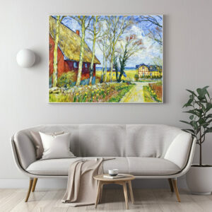 Poster: Impressionist Village Scene in Ahrenshoop on the Darss Coast