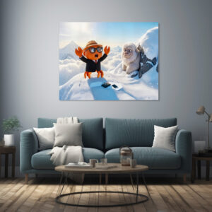 Poster: Spy Crab Shocked Seeing Real Yeti Creature