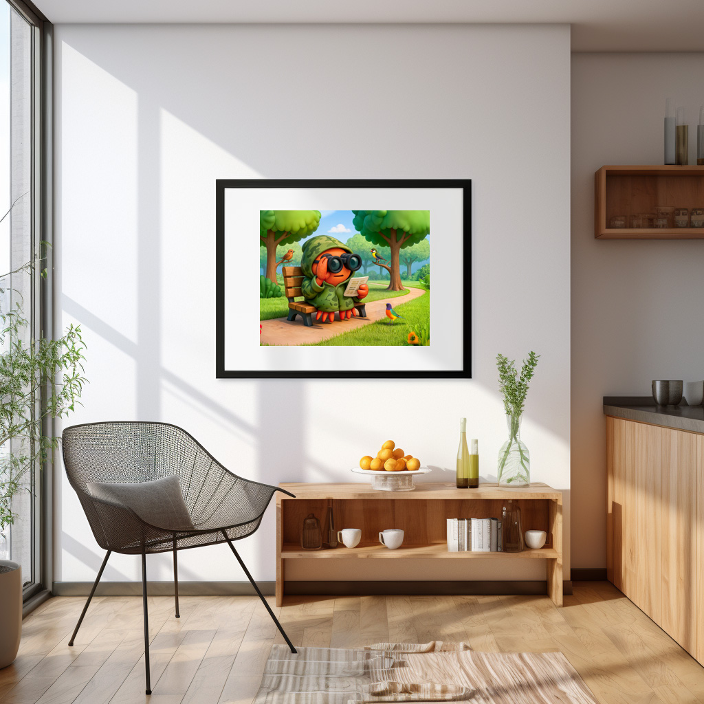 Poster: Camouflage Spy Crab Observing Park Surroundings Quietly - immagine 2