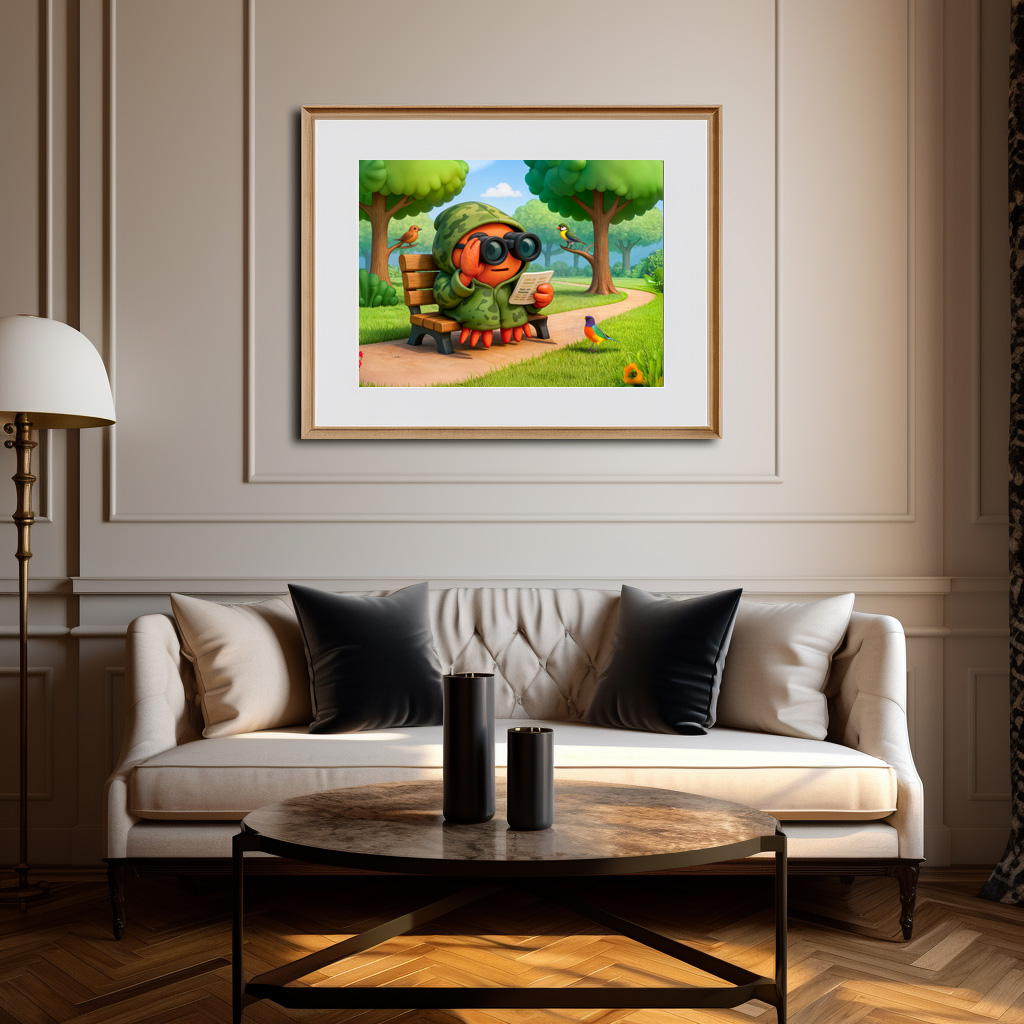 Poster: Camouflage Spy Crab Observing Park Surroundings Quietly - immagine 3