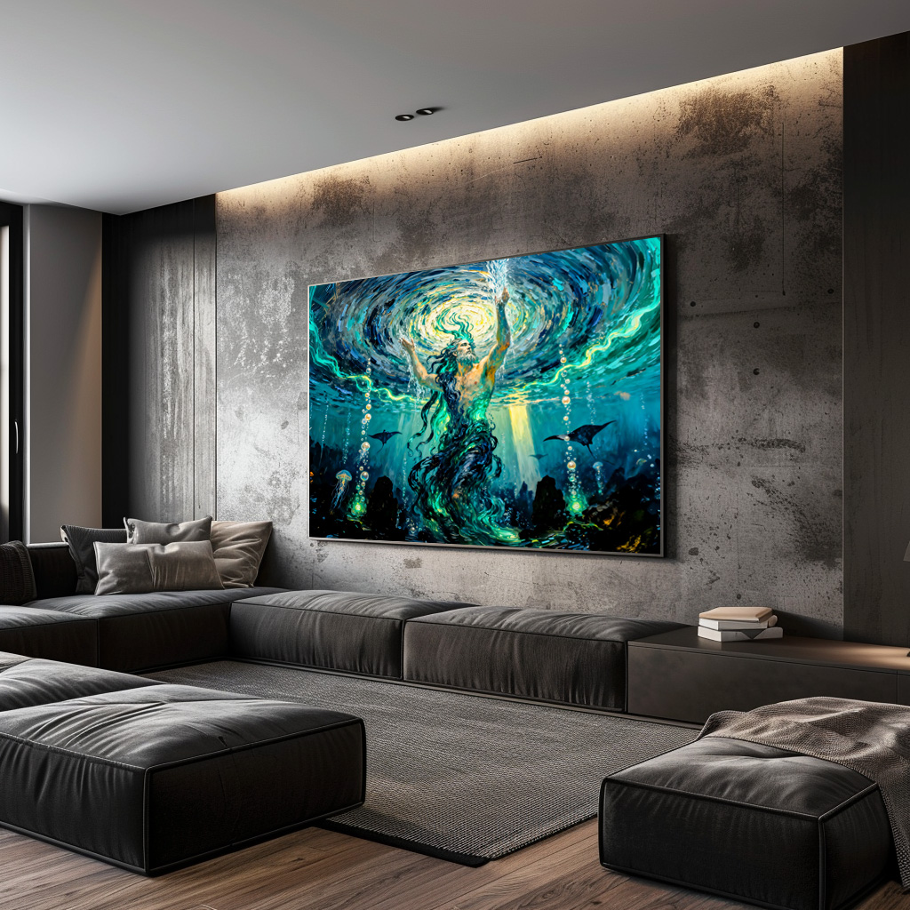 Poster: Okeanos Primordial Titan of the Ocean from Greek Mythology – Bild 3