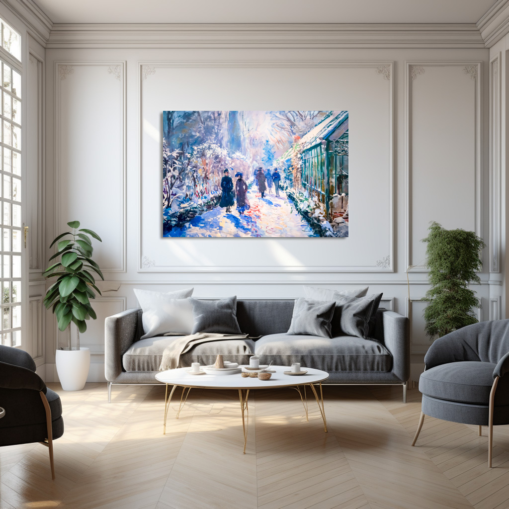 Poster: Impressionist Garden Art Mug Winter Pathway Scene - immagine 2