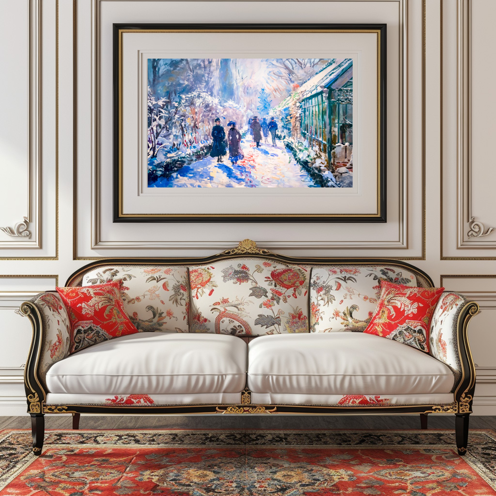 Poster: Impressionist Garden Art Mug Winter Pathway Scene - immagine 3