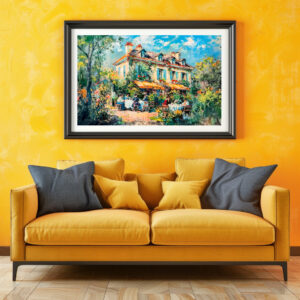 Poster: Impressionist Garden Art Mug Summer House Gathering
