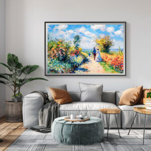 Poster: Impressionist Garden Art Mug Summer Flower Path