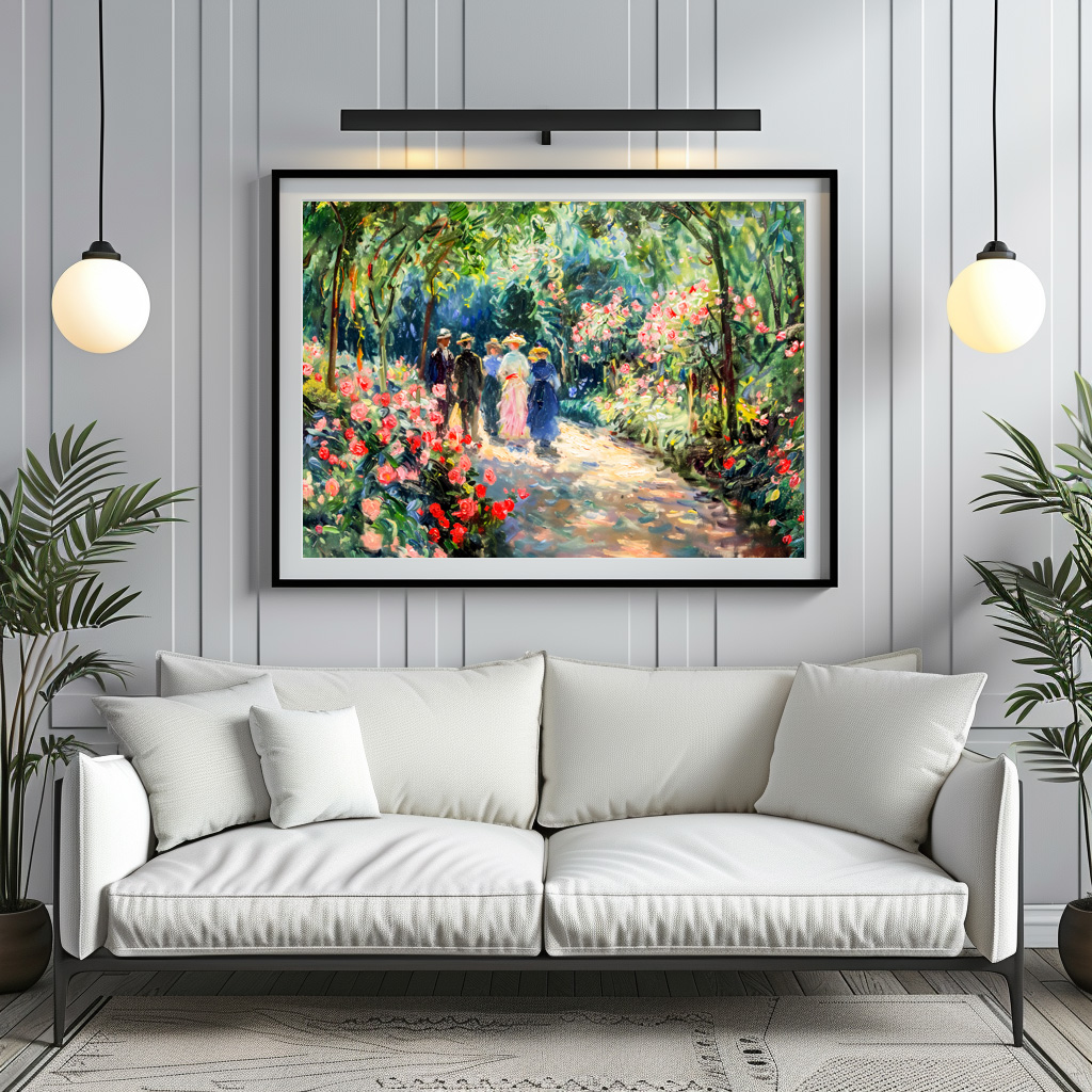 Poster: Impressionist Garden Art Mug Rose Garden Path - immagine 2