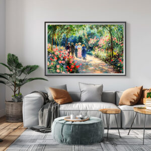 Poster: Impressionist Garden Art Mug Rose Garden Path