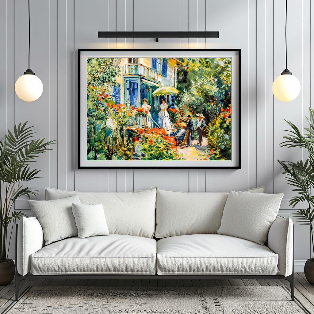 Poster: Impressionist Garden Art Mug Country House Gathering
